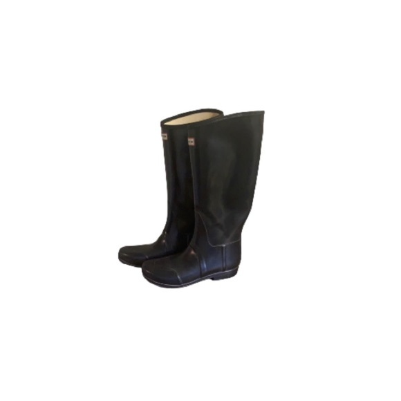 Hunter “Regent” Black Rubber Rain Boots - Women’s Size 9 - Picture 1 of 8